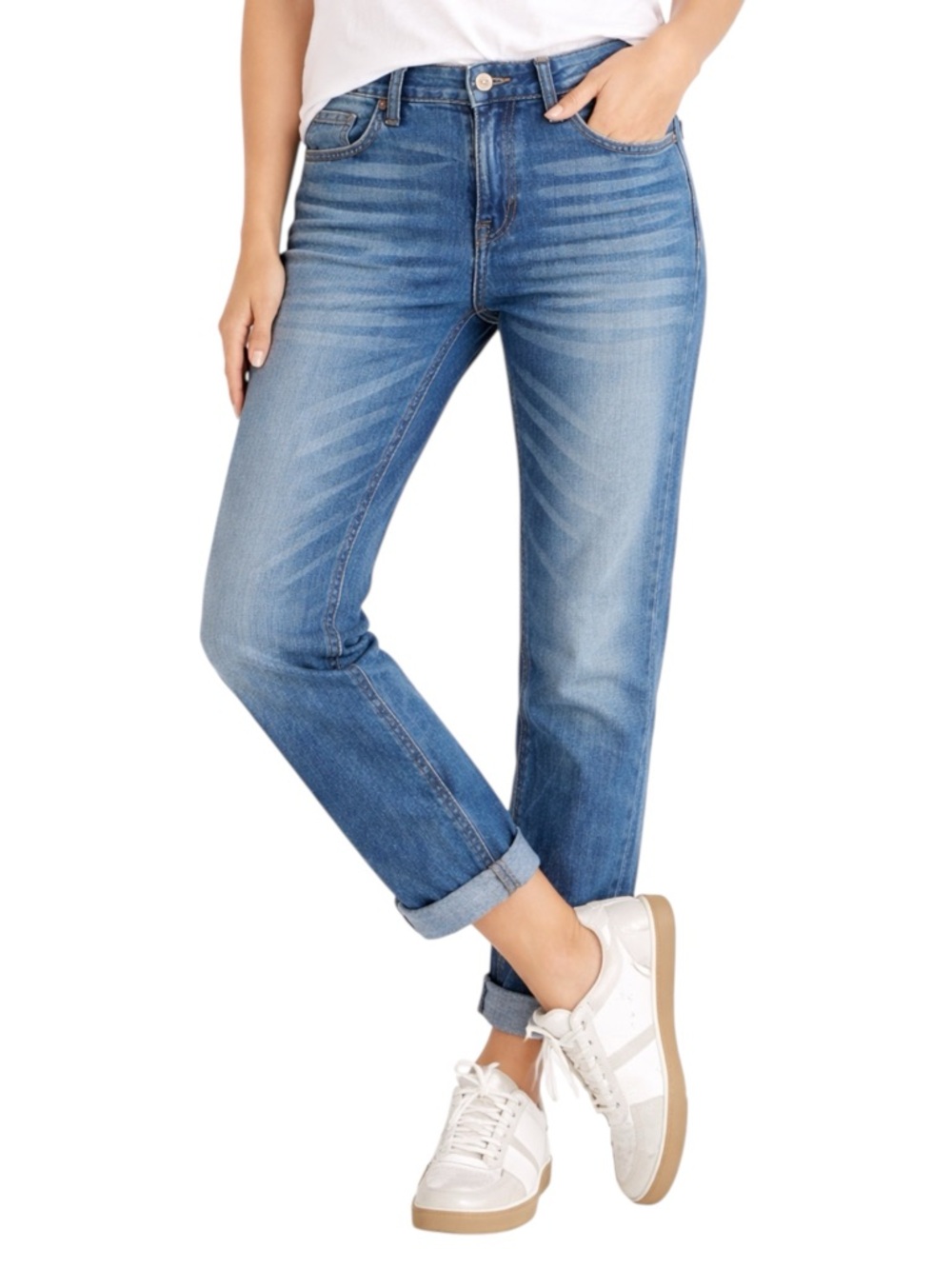 Current Elliott The Boyfriend Jeans Loved Wash Size 27 Cropped Relaxed